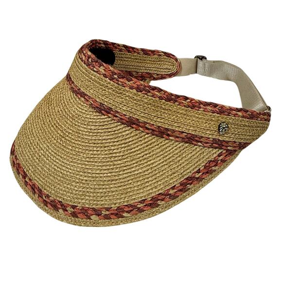 Helen Daminski 100% Raffia Visor Woven Braided Trim Adjustable Women\'s main image 7